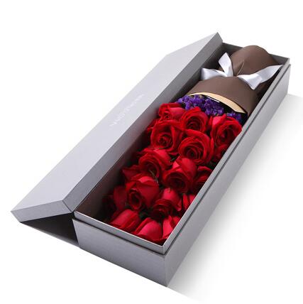 始终如一--精品玫瑰礼盒:19枝红玫瑰